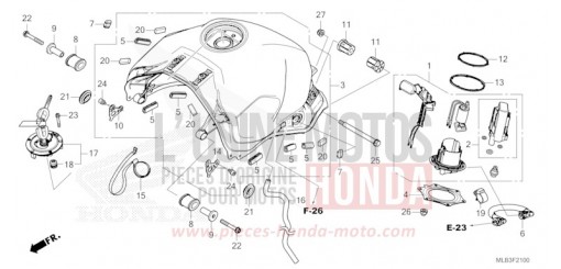 KRAFTSTOFFTANK/KRAFTSTOFFPUMPE CB750AT de 2026