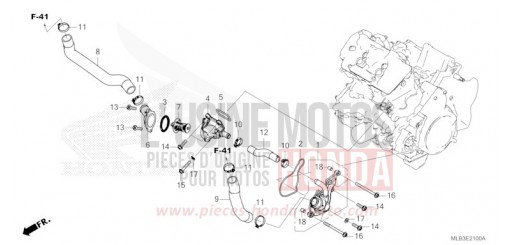 THERMOSTAT/WASSERSCHLAUCH CB750AT de 2026