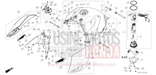 KRAFTSTOFFTANK/KRAFTSTOFFPUMPE CB1000S de 2025