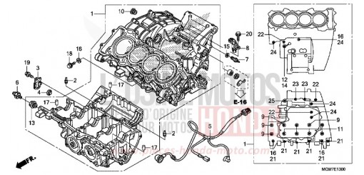 KURBELGEHAEUSE CB600FAD de 2013