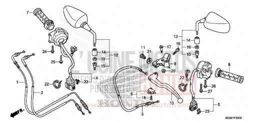 HEBELGRIFF/SCHALTER/KABEL CB600FAD de 2013