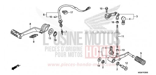PEDAL CB600FAD de 2013