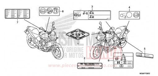 WARNETIKETT CB600FAD de 2013