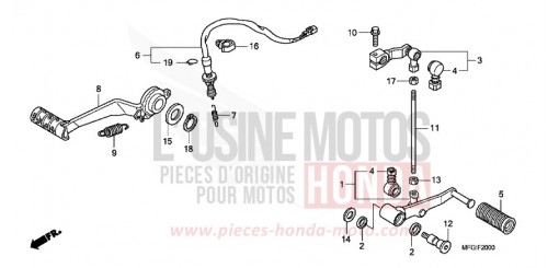 PEDAL CB600FC de 2012