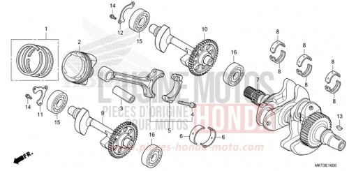 KURBELWELLE/KOLBEN ADV750N de 2022