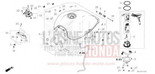 KRAFTSTOFFTANK/KRAFTSTOFFPUMPE CB1000ST de 2026
