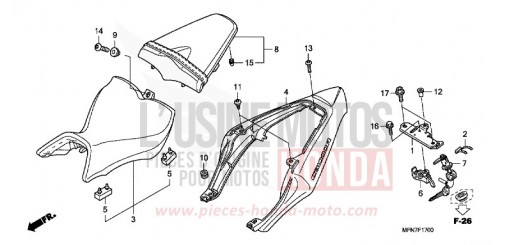 SITZ/SITZVERKLEIDUNG CB1000R9 de 2009