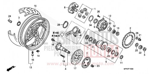 HINTERRAD CB1000RA de 2010