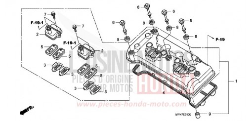 ZYLINDERKOPFDECKEL CB1000RA9 de 2009