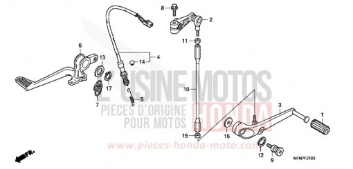 PEDAL CB1000RA9 de 2009