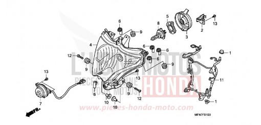 SCHEINWERFER CB1000RAA de 2010