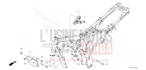 RAHMENKOERPER CBF125MM de 2021