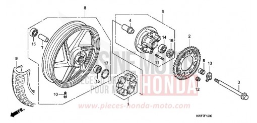 HINTERRAD CBF125MB de 2011