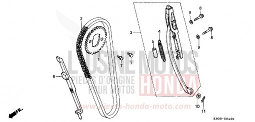 NOCKENWELLENKETTE/SPANNVORRICHTUNG CB250X de 1999