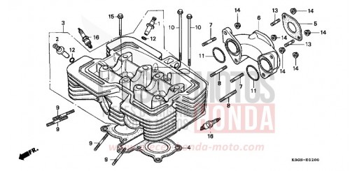 ZYLINDERKOPF CB250X de 1999