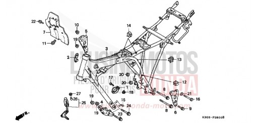 RAHMENKOERPER CB250X de 1999