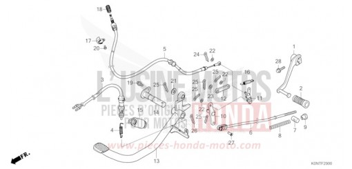 PEDAL CBF125MEFT de 2026