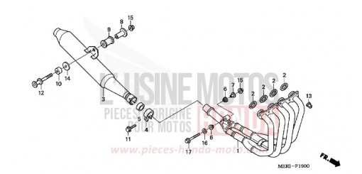 ABGAS-SCHALLDAEMPFER CBF600N4 de 2004