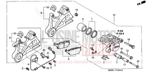 HINTERRAD-BREMSSATTEL CBF600SA5 de 2005