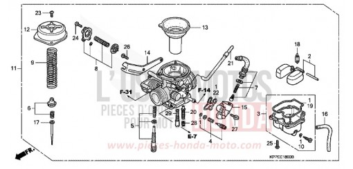 VERGASER CBR125RW5 de 2005
