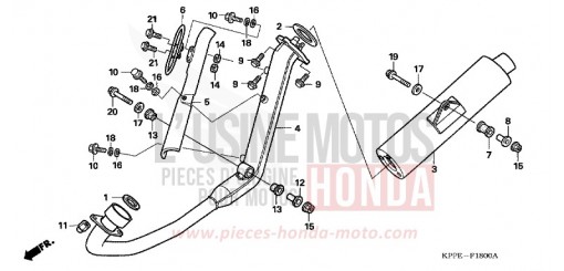 ABGAS-SCHALLDAEMPFER CBR125RW5 de 2005
