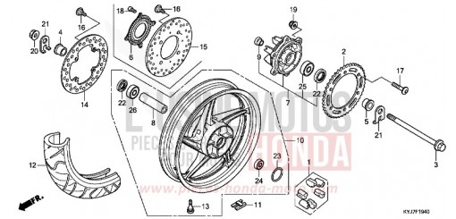 HINTERRAD CBR250RD de 2013