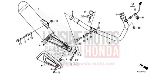ABGAS-SCHALLDAEMPFER CBR250RF de 2015