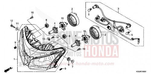 SCHEINWERFER CBR250RG de 2016