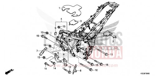RAHMENKOERPER CBR250RG de 2016