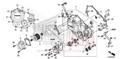 KURBELGEHAEUSEABDECKUNG CBR250RG de 2016