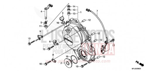 KURBELGEHAEUSEABDECKUNG CBR600RAC de 2012