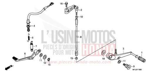 BREMSPEDAL/SCHALTPEDAL CBR600RAC de 2012