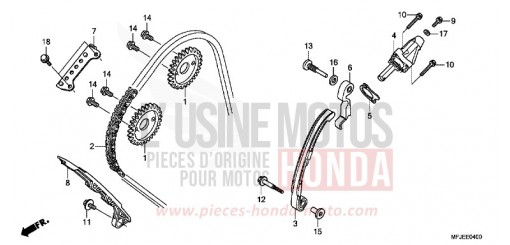 NOCKENWELLENKETTE/SPANNVORRICHTUNG CBR600RAC de 2012