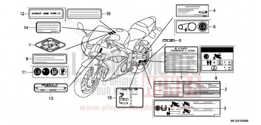 WARNETIKETT CBR600RAC de 2012
