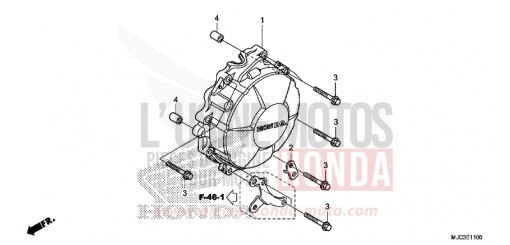 GENERATORABDECKUNG CBR600RAD de 2013