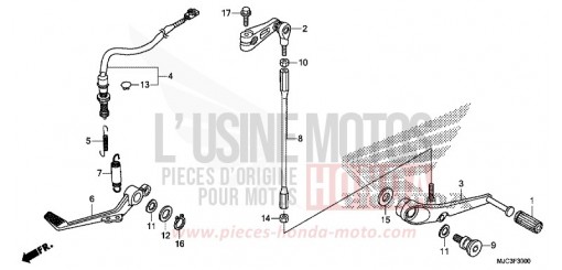 BREMSPEDAL/SCHALTPEDAL CBR600RAD de 2013