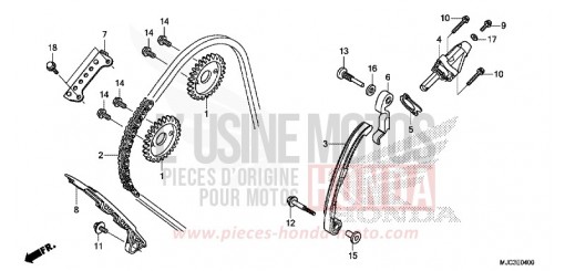 NOCKENWELLENKETTE/SPANNVORRICHTUNG CBR600RAD de 2013
