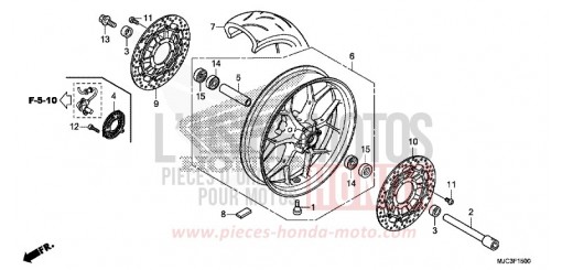 VORDERRAD CBR600RAD de 2013