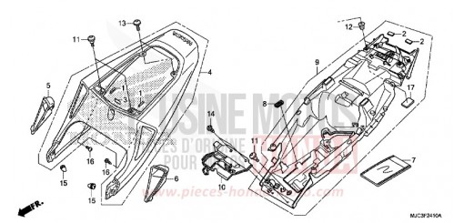 SITZVERKLEIDUNG CBR600RAD de 2013