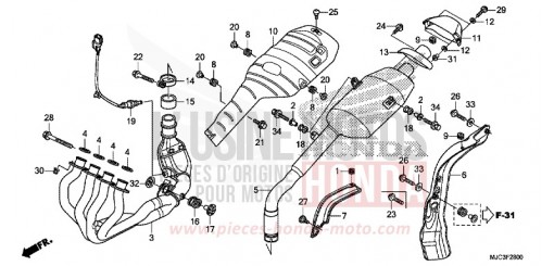 ABGAS-SCHALLDAEMPFER CBR600RAD de 2013