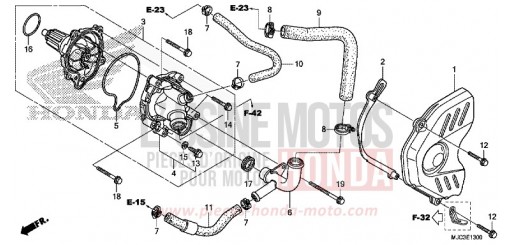 WASSERPUMPE CBR600RAD de 2013