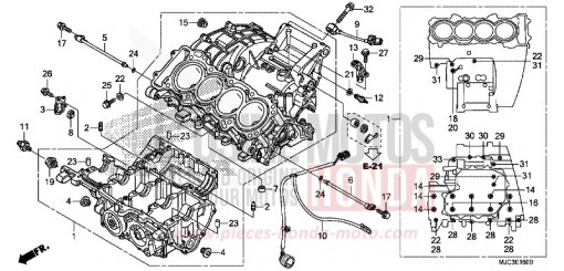 KURBELGEHAEUSE CBR600RAD de 2013