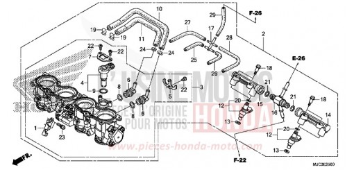 DROSSELKLAPPENGEHAEUSE CBR600RAD de 2013