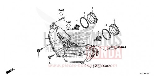 SCHEINWERFER CBR600RAD de 2013