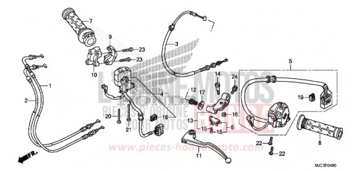 HEBELGRIFF/SCHALTER/KABEL CBR600RAD de 2013