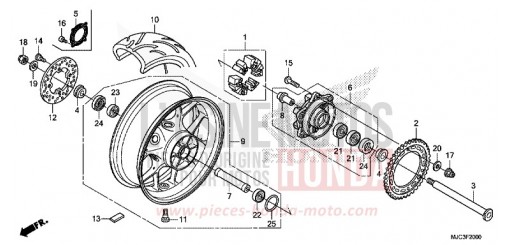 HINTERRAD CBR600RAD de 2013