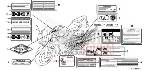 WARNETIKETT CBR600RAD de 2013