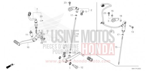 PEDAL CBR650RACT de 2026