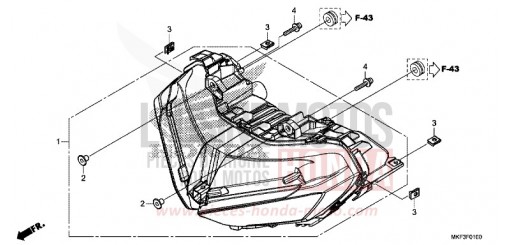 SCHEINWERFER CBR1000S1J de 2018