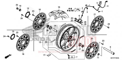 VORDERRAD CBR1000S1J de 2018